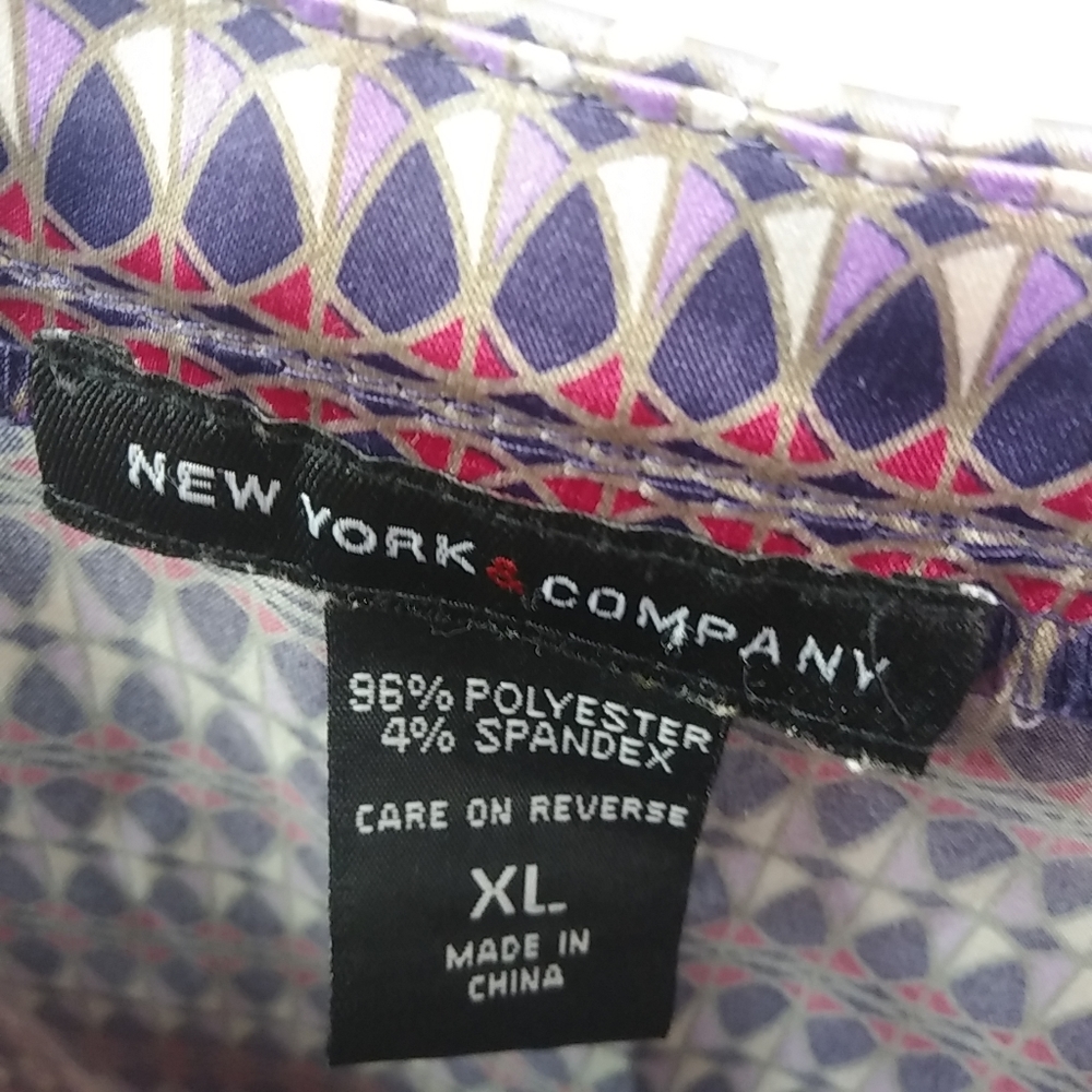 New York & Co. XL Y2K Red Purple White Tank Top Plus - Picture 5 of 6